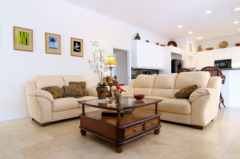 Overview of a beautiful classic family room in a private residence