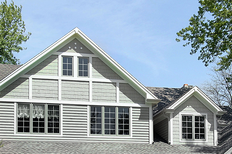 Roof of an older, large house