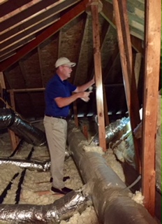 Wallace Inspecting an Attic
